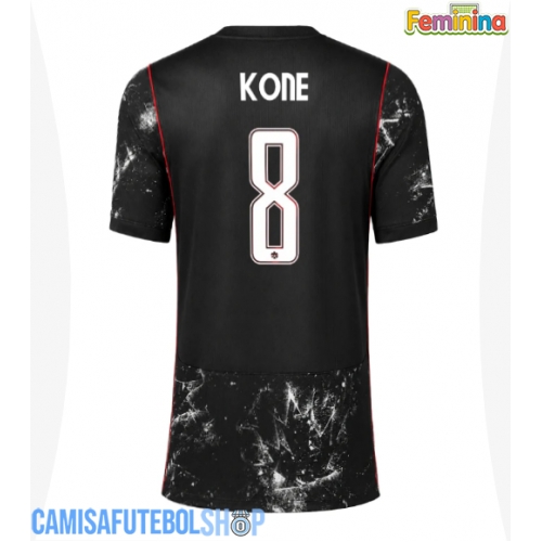 Camisa de time de futebol Canadá Ismael Kone #8 Replicas 2º Equipamento Feminina Mundo 2026 Manga Curta